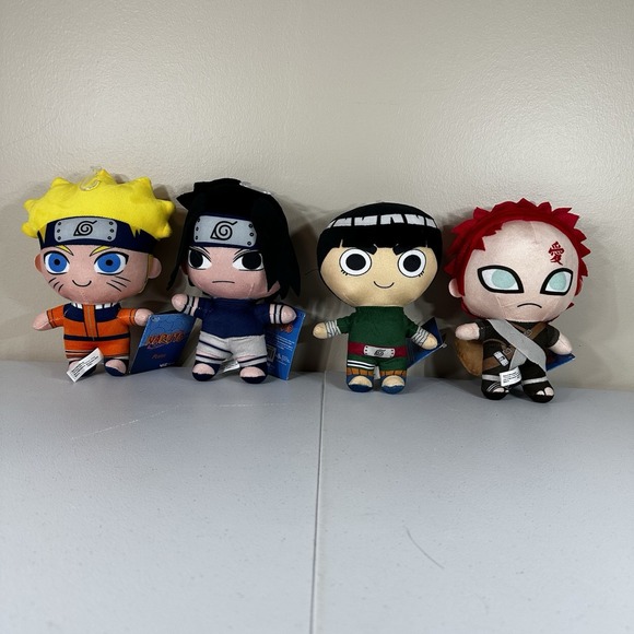 Other - NWT (Set of 4) Naruto Shippuden Stuffed 7-8" Plush Doll Anime Licensed